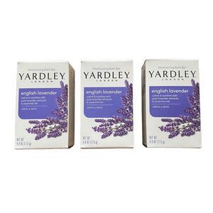 Three (3) Yardley of London English Lavender Moisturizing Bath Bars NEW